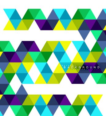 Çok renkli üçgenler arka plan, mozaik kavramı döşer.