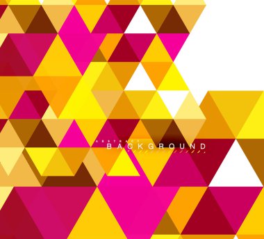 Çok renkli üçgenler arka plan, mozaik kavramı döşer.