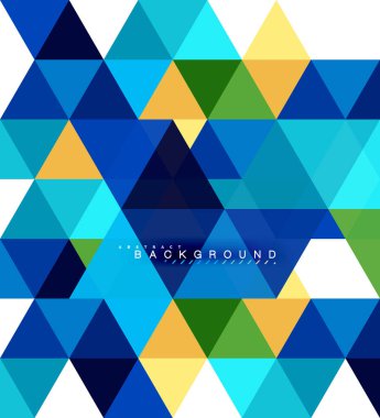 Çok renkli üçgenler arka plan, mozaik kavramı döşer.