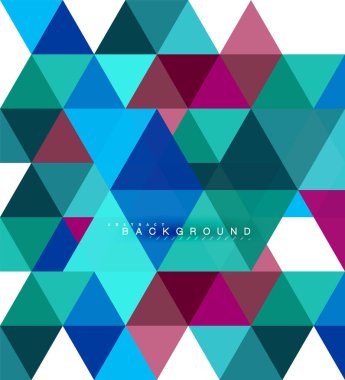 Çok renkli üçgenler arka plan, mozaik kavramı döşer.