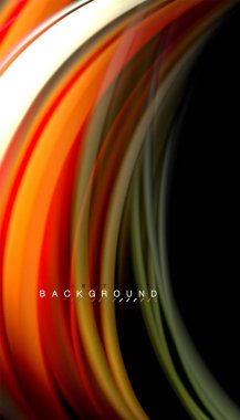 Sıvı renk arka plan, siyah, renkli mermer veya plastik dalga doku zemin, çok renkli şablonu için iş veya teknoloji sunu veya web broşür kapak üzerinde sıvı tasarım bükülmüş