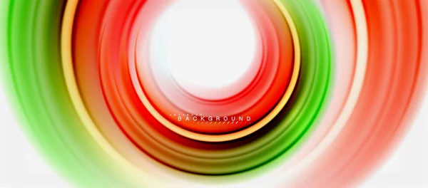 Rainbow brzdovou hadičku od barevné abstraktní pozadí - krouživými pohyby a kruhy, kroucená tekuté barvy design, barevný mramor nebo plast vlnitá textura pozadí, vícebarevné šablona pro podnikání nebo technologie — Stockový vektor