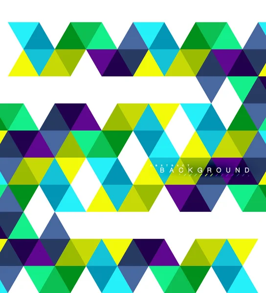Çok renkli üçgenler arka plan, mozaik kavramı döşer.