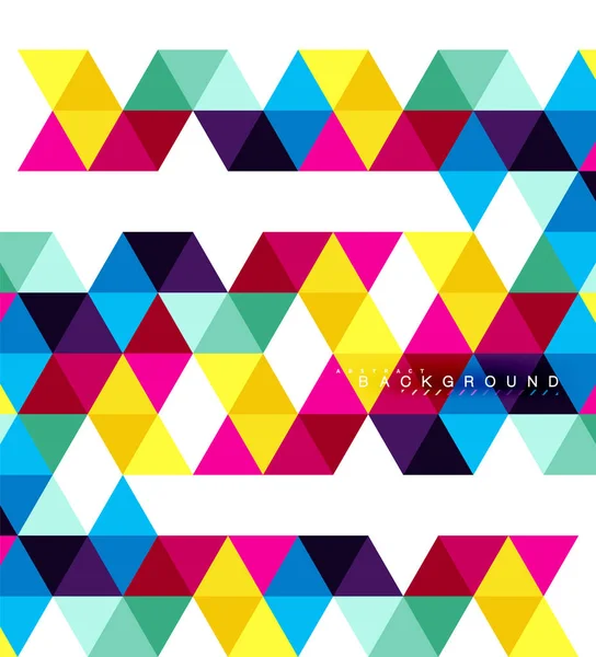 Veelkleurige Driehoeken Abstracte Achtergrond Mozaïek Tegels Concept Vectorillustratie — Stockvector