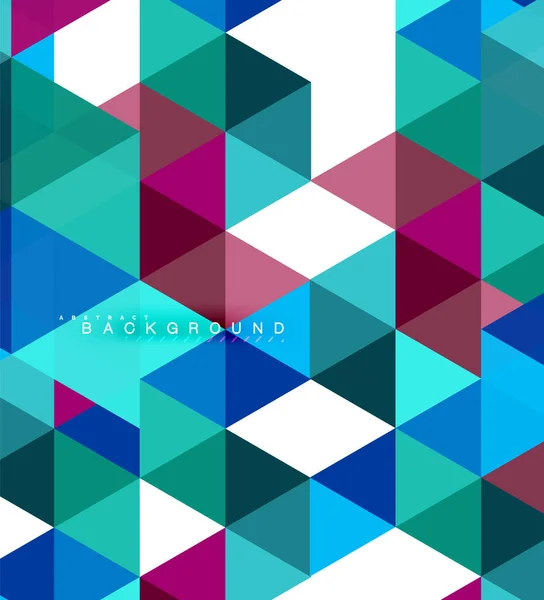 Triângulos Multicoloridos Fundo Abstrato Conceito Mosaicos Ilustração Vetorial —  Vetores de Stock