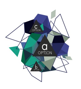 Üçgen infographics tasarım düzeni