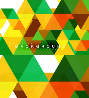 Çok renkli üçgenler arka plan, mozaik kavramı döşer.
