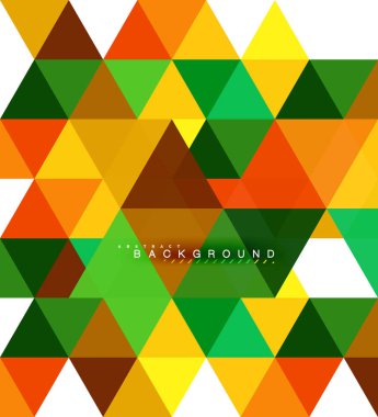Çok renkli üçgenler arka plan, mozaik kavramı döşer.