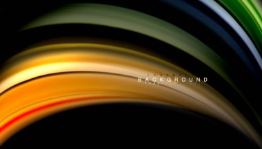 Sıvı renk arka plan, siyah, renkli mermer veya plastik dalga doku zemin, çok renkli şablonu için iş veya teknoloji sunu veya web broşür kapak üzerinde sıvı tasarım bükülmüş