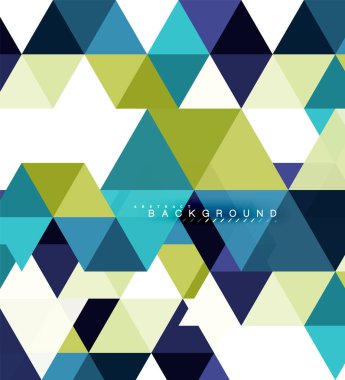 Çok renkli üçgenler arka plan, mozaik kavramı, vektör çizim döşer.