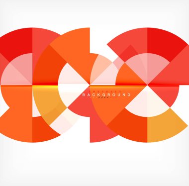 En az daire arka plan tasarım, iş veya teknoloji sunu veya web broşür kapak düzeni, duvar kağıdı için çok renkli şablonu