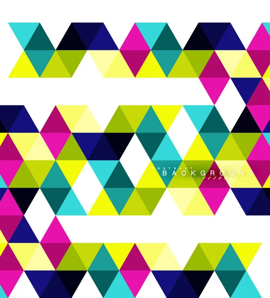 Multicolored triangles abstract background, mosaic tiles concept — Stock Vector