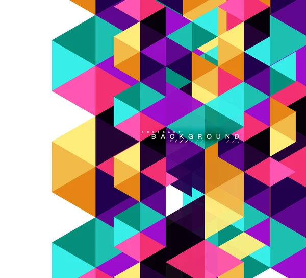 Sokszínű háromszög absztrakt háttér, mozaik csempe koncepció — Stock Vector