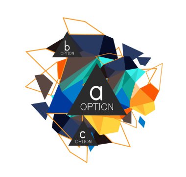 Üçgen infographics tasarım düzeni