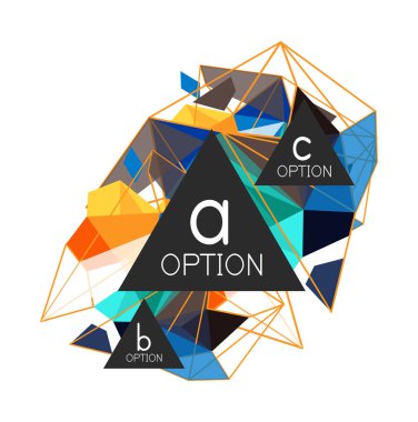 Geometrik üçgen infographics