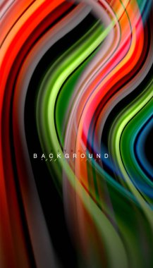 Sıvı renk arka plan, siyah, renkli mermer veya plastik dalga doku zemin, çok renkli şablonu için iş veya teknoloji sunu veya web broşür kapak üzerinde sıvı tasarım bükülmüş