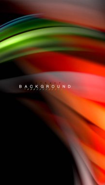 Sıvı renk arka plan, siyah, renkli mermer veya plastik dalga doku zemin, çok renkli şablonu için iş veya teknoloji sunu veya web broşür kapak üzerinde sıvı tasarım bükülmüş