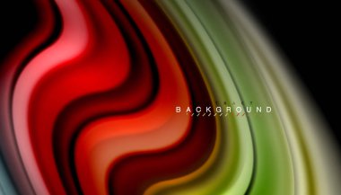 Sıvı renk arka plan, siyah, renkli mermer veya plastik dalga doku zemin, çok renkli şablonu için iş veya teknoloji sunu veya web broşür kapak üzerinde sıvı tasarım bükülmüş