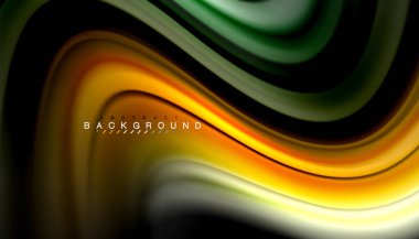 Sıvı renk arka plan, siyah, renkli mermer veya plastik dalga doku zemin, çok renkli şablonu için iş veya teknoloji sunu veya web broşür kapak üzerinde sıvı tasarım bükülmüş