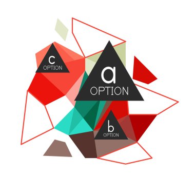 Üçgen infographics tasarım düzeni