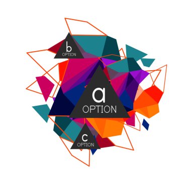 Geometrik üçgen infographics