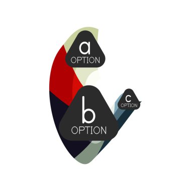 Soyut renkli geometrik seçeneği infographics tasarım şablonu örnek abc seçenekleri ile. Arka plan iş sunu veya bilgi afiş için