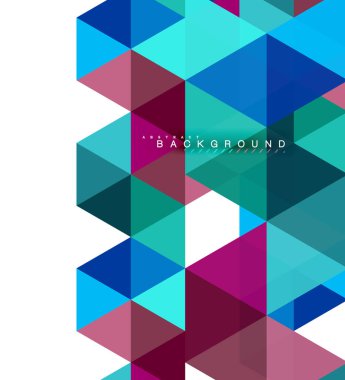 Çok renkli üçgenler arka plan, mozaik kavramı döşer.