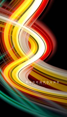 Sıvı renk arka plan, siyah, renkli mermer veya plastik dalga doku zemin, çok renkli şablonu için iş veya teknoloji sunu veya web broşür kapak üzerinde sıvı tasarım bükülmüş