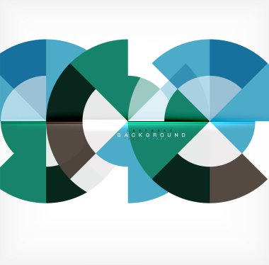 En az daire arka plan tasarım, iş veya teknoloji sunu veya web broşür kapak düzeni, duvar kağıdı için çok renkli şablonu