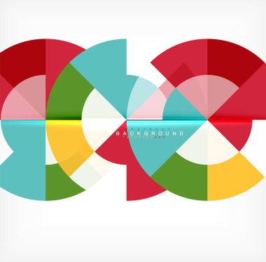 En az daire arka plan tasarım, iş veya teknoloji sunu veya web broşür kapak düzeni, duvar kağıdı için çok renkli şablonu