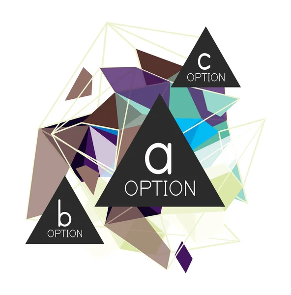 Infografías geométricas triangulares — Archivo Imágenes Vectoriales