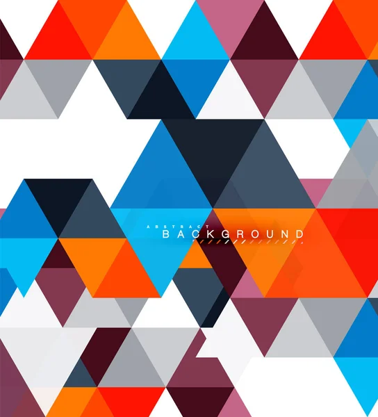 Triangles multicolores fond abstrait, concept de carreaux de mosaïque — Image vectorielle