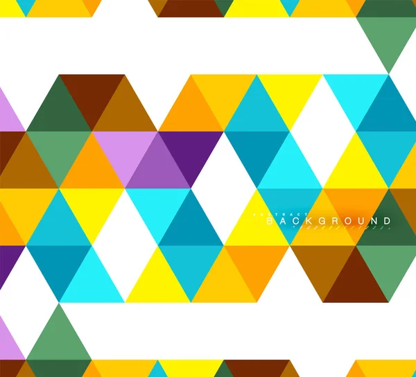 Çok renkli üçgenler arka plan, mozaik kavramı döşer. — Stok Vektör