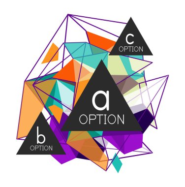 Üçgen infographics tasarım düzeni