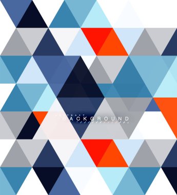 Çok renkli üçgenler arka plan, mozaik kavramı döşer.