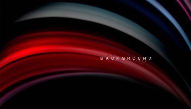 Sıvı renk arka plan, siyah, renkli mermer veya plastik dalga doku zemin, çok renkli şablonu için iş veya teknoloji sunu veya web broşür kapak üzerinde sıvı tasarım bükülmüş