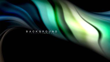 Sıvı renk arka plan, siyah, renkli mermer veya plastik dalga doku zemin, çok renkli şablonu için iş veya teknoloji sunu veya web broşür kapak üzerinde sıvı tasarım bükülmüş