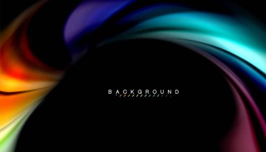 Sıvı renk arka plan, siyah, renkli mermer veya plastik dalga doku zemin, çok renkli şablonu için iş veya teknoloji sunu veya web broşür kapak üzerinde sıvı tasarım bükülmüş