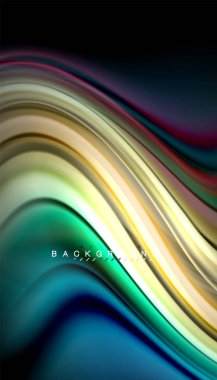 Sıvı renk arka plan, siyah, renkli mermer veya plastik dalga doku zemin, çok renkli şablonu için iş veya teknoloji sunu veya web broşür kapak üzerinde sıvı tasarım bükülmüş