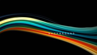 Sıvı renk arka plan, siyah, renkli mermer veya plastik dalga doku zemin, çok renkli şablonu için iş veya teknoloji sunu veya web broşür kapak üzerinde sıvı tasarım bükülmüş