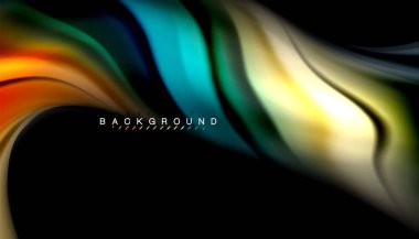 Sıvı renk arka plan, siyah, renkli mermer veya plastik dalga doku zemin, çok renkli şablonu için iş veya teknoloji sunu veya web broşür kapak üzerinde sıvı tasarım bükülmüş