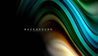 Sıvı renk arka plan, siyah, renkli mermer veya plastik dalga doku zemin, çok renkli şablonu için iş veya teknoloji sunu veya web broşür kapak üzerinde sıvı tasarım bükülmüş