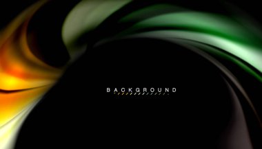 Sıvı renk arka plan, siyah, renkli mermer veya plastik dalga doku zemin, çok renkli şablonu için iş veya teknoloji sunu veya web broşür kapak üzerinde sıvı tasarım bükülmüş