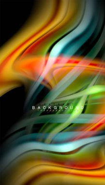 Sıvı renk arka plan, siyah, renkli mermer veya plastik dalga doku zemin, çok renkli şablonu için iş veya teknoloji sunu veya web broşür kapak üzerinde sıvı tasarım bükülmüş