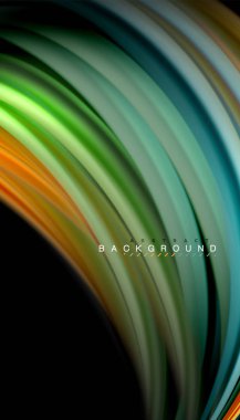 Sıvı renk arka plan, siyah, renkli mermer veya plastik dalga doku zemin, çok renkli şablonu için iş veya teknoloji sunu veya web broşür kapak üzerinde sıvı tasarım bükülmüş