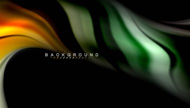 Sıvı renk arka plan, siyah, renkli mermer veya plastik dalga doku zemin, çok renkli şablonu için iş veya teknoloji sunu veya web broşür kapak üzerinde sıvı tasarım bükülmüş