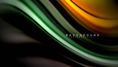 Sıvı renk arka plan, siyah, renkli mermer veya plastik dalga doku zemin, çok renkli şablonu için iş veya teknoloji sunu veya web broşür kapak üzerinde sıvı tasarım bükülmüş