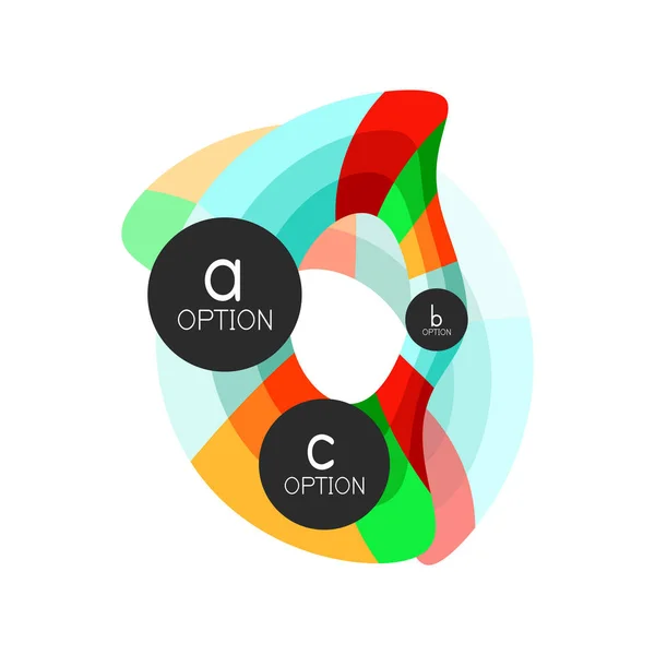 Абстрактный геометрический вариант дизайна инфографики соблазняет примерами опций abc. Тезисы презентации или информационного баннера — стоковый вектор