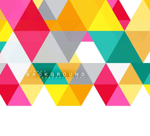 Multicolored triangles abstract background, mosaic tiles concept — Stock Vector