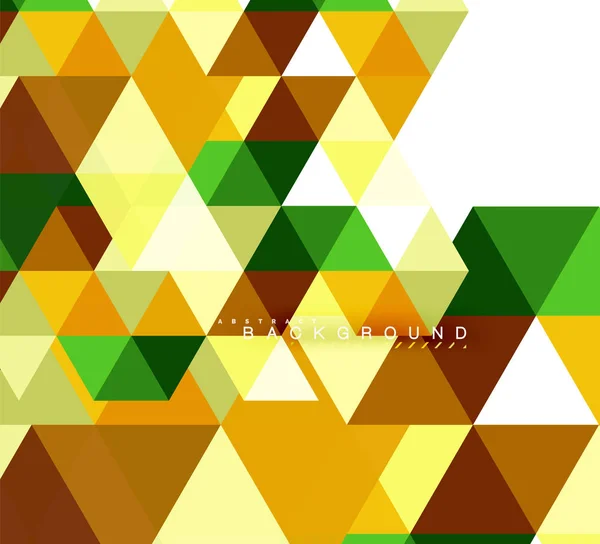 Triângulos multicoloridos fundo abstrato, mosaico azulejos conceito — Vetor de Stock